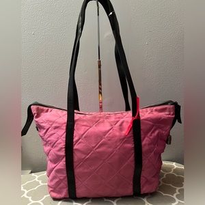 Authentic Prada Tessuto in Begonia Pink Nylon Quilted Cloth